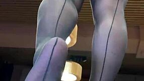 imagine my long legs big ass pantyhose teasing toes over your face?