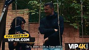 Mature Neighbor Teases Shaved Pussy Fun Next Door