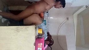 getting intimate with her in the kitchen her husband almost caught us