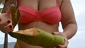 flashing my huge beach pussy with fake excuses