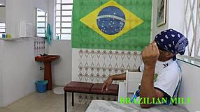 hey during game break wanna fuck this busty brazilian milf in kitchen? full vid on red sheer