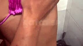 watching my wife take huge cock in restaurant bathroom while cuck films close