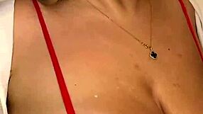 Milf pours milk over huge tits begging you to lick them clean