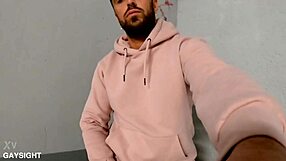 Mathieu Ferhati Jerks Cock in Parking Sex Tape Solo 