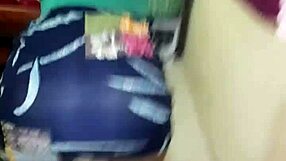 that ebony teen ass looks fire peeking out under her tight skirt teasing hard