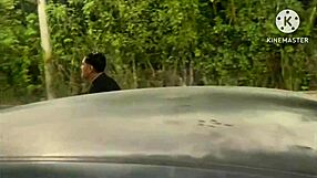 wife cheats on street after car runs out of gas cuck hugs bull