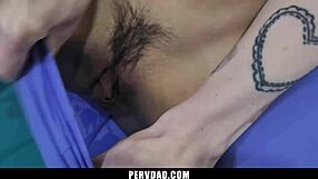 stepdaughter punished for wet sheets by daddy's monster cock doggystyle pounding?