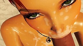 Fucking blowjob on the beach with old dude in James Bond parody!