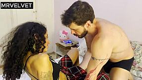 hippie skinny hairy slut cums hard on huge cock