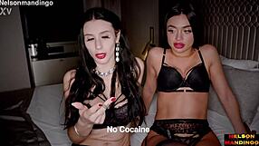 two sluts squirt piss in double vaginal orgy with huge bbc