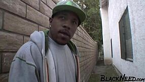 i banged busty ebony housewife's wet pussy rough