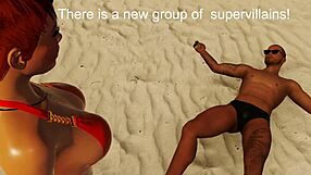 Fucking blowjob on the beach with old dude in James Bond parody!