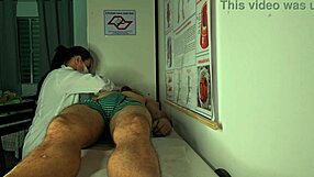 banging hot nurse handles patient's monster cock erection deepthroat in hospital