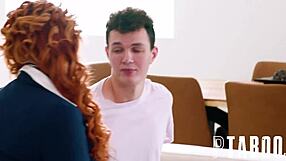 Stepmom Flight Attendant Roleplay Turns Wild with Stepson's Hardcore Thrusts