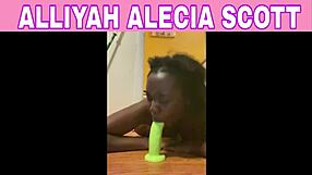 i love my sexy ebony ass riding that huge dildo solo
