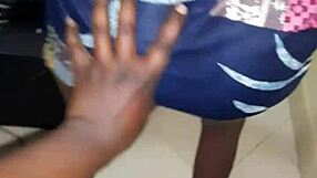 that ebony teen ass looks fire peeking out under her tight skirt teasing hard