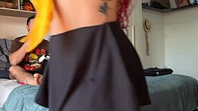 Gamer just wanted to play but short skirt milf smoker craves cock instead?