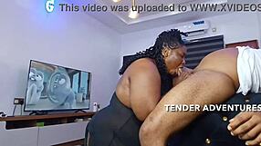 Massive Facial Slams BBW Ebony Sloppy Doggy
