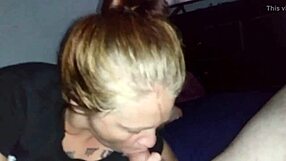 my girlfriend lights up a smoke then kneels to suck my throbbing pole deep