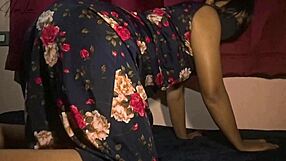 smoking hot malaysian babe's oiled ass rides big cock on bed