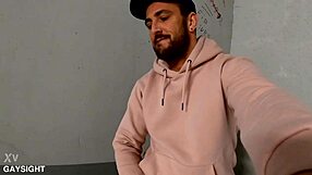 Mathieu Ferhati Jerks Cock in Parking Sex Tape Solo 