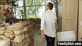 stepbros double dick her tight pussy and mouth slamming hard taboo family style