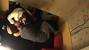 Chubby japanese schoolgirl with huge saggy natural tits gets oily massage and fucked hard