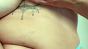 Big Ass Stretched Wide by Dildo as She Flashes and Fucks Rough