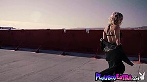 big tits blonde latina teen mia valentine strips stockings to bare hairy pussy outdoors