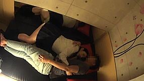 Chubby japanese schoolgirl with huge saggy natural tits gets oily massage and fucked hard