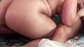 Chubby bride rides muscular friend's huge cock doggystyle bareback closeup