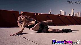 big tits blonde latina teen mia valentine strips stockings to bare hairy pussy outdoors