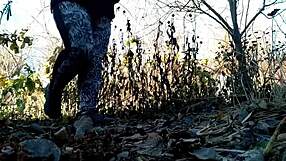 ever seen a fat hairy mature milf piss her wet pussy in wild nature?