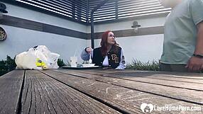 on my knees giving my horny man the pleasure he craves