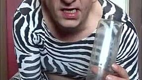 Mark wright begs shyly for piss in his virgin mouth while bisexual crossdressing mate films