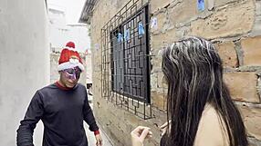 Bike Broke Down On Way To Work! Pervert Hedonist Demands Extreme Natural Christmas Fuck!