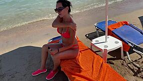 a simple beach massage with the oiled masseuse spirals wildly out of control