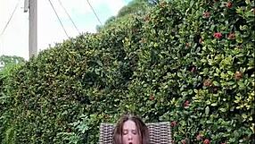 teasing my neighbor with my curvy body fucking myself deep with dildo