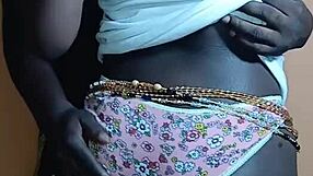 Ebony 18yo Sneaks into Bedroom for Tight Pussy Ride Midnight Quickie