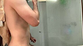 Behind Scenes Luscious Latina Camila Henao Showers with Andres Acosta Backstage