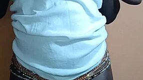 Ebony 18yo Sneaks into Bedroom for Tight Pussy Ride Midnight Quickie