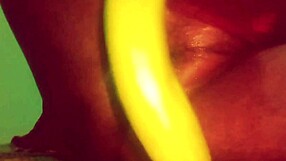 asian village girl rams brinjal deep into her shaved pussy on homemade ranch video