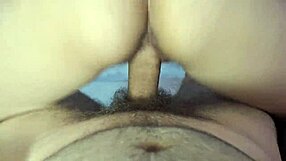 Hairy pussy milf rides cock cowgirl style