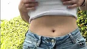 teasing my neighbor with my curvy body fucking myself deep with dildo