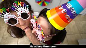 hey stepson, stepmom and stepsis got this naughty party just for you to feel better
