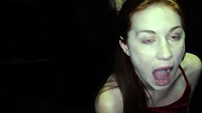 gloryhole eve gulps every drop cumshot tongue swallow lunch