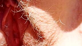 Mature Mom's Hairy Gaping Pussy Spread Wide with Huge Lips and Legs Flashing Closeup
