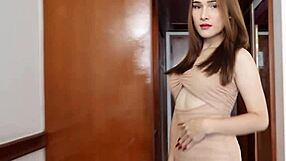 Tight Redhead Ladyboy Star Craves Rough Anal and Gushing Facial Cumshot