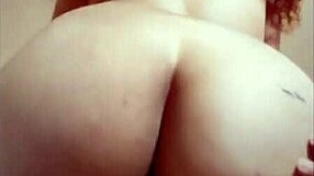 Curly Redhead's Huge Brazilian Ass Teases Tight Pussy Wet
