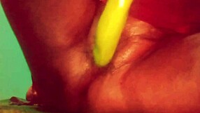 asian village girl rams brinjal deep into her shaved pussy on homemade ranch video